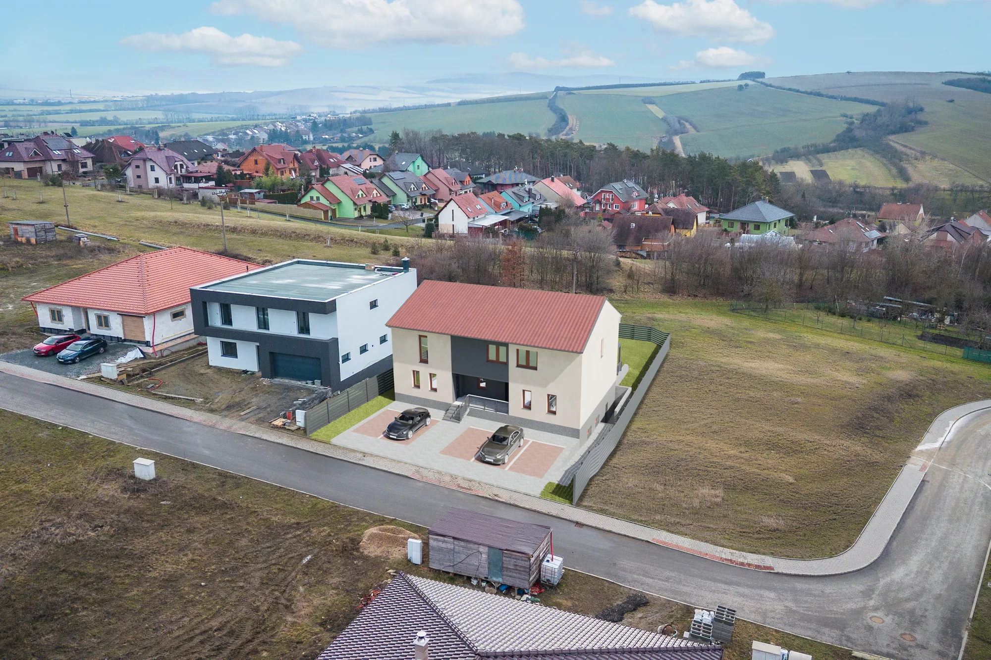 Vila dům Dolní Němčí – zasazení projektu v obci